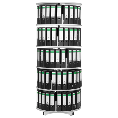 Artikelbild 3 für Gürkan Ordnerdrehsäule grau bis zu 120 Ordner, Etagen einzeln drehbar, H: 200,0 cm, Artikelnummer 561170