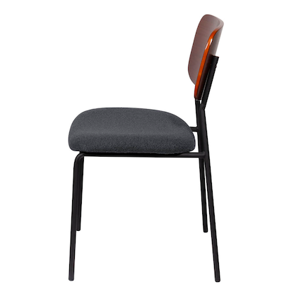 Artikelbild 4 für 2 meet powered by PAPERFLOW Besucherstühle LISA CHLISAX2.01.11.36 anthrazit, nussbaum Stoff, Artikelnummer 590608