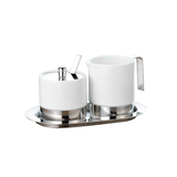 Artikelbild 1 für Esmeyer Milch- und Zucker-Set ADAM weiß/silber, Artikelnummer 220426