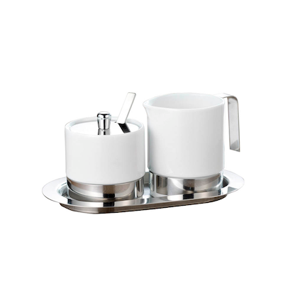 Artikelbild 24 für Esmeyer Milch- und Zucker-Set ADAM weiß/silber, Artikelnummer 220426