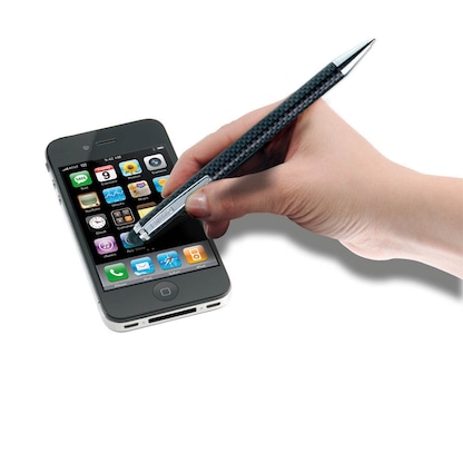 Artikelbild 4 für ONLINE® Touchpen-Kugelschreiber Stylus XL Carbon Design, Schreibfarbe: blau, 1 St., Artikelnummer 407306