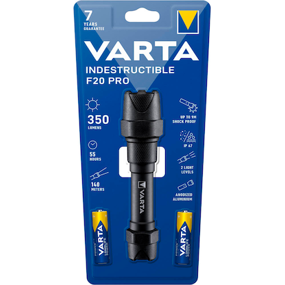 Artikelbild 2 für VARTA Indestructible F20 Pro LED Taschenlampe schwarz 16,7 cm, 350 Lumen, 6 W, Artikelnummer 301775