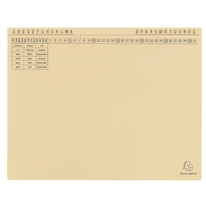 Artikelbild für 25 Exacompta Hängehefter Exaflex Karton chamois 1 x Amtsheftung / kaufmännische Heftung, Artikelnummer 111346