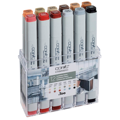 Artikelbild 14 für COPIC® Classic Layoutmarker-Set farbsortiert 1,0 + 6,0 mm, 12 St., Artikelnummer 717076