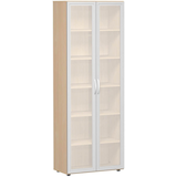 Artikelbild 1 für geramöbel Aktenschrank Flex, S-386821-GTB buche, Acrylglas satiniert 5 Fachböden 80,0 x 42,0 x 216,0 cm, Artikelnummer 875745