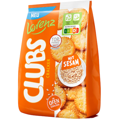 Artikelbild für Lorenz Clubs Cracker Sesam 180,0 g, Artikelnummer 438019