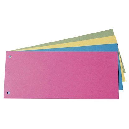 Artikelbild für office discount Trennstreifen farbsortiert, 190 g Karton, 100 Blatt, Artikelnummer 650909