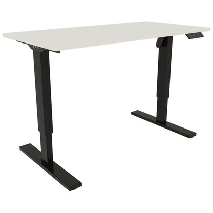 Artikelbild 6 für BISLEY E-StarterTech elektrisch höhenverstellbarer Schreibtisch weiß rechteckig, T-Fuß-Gestell schwarz 140,0 x 60,0 cm, Artikelnummer 412979