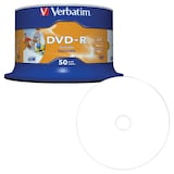 Artikelbild 1 für 50 verbatim DVD-R 4,7 GB bedruckbar, Artikelnummer 264155
