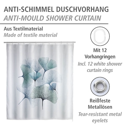 Artikelbild 3 für WENKO Duschvorhang Ginkgo 180,0 x 200,0 cm, Artikelnummer 665994