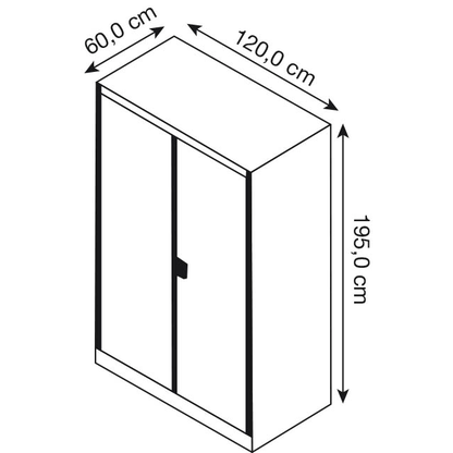 Artikelbild 2 für mauser Stahlschrank entero BF6 - 12 -7035/7035 lichtgrau 120,0 x 60,0 x 195,0 cm, aufgebaut, Artikelnummer 258638