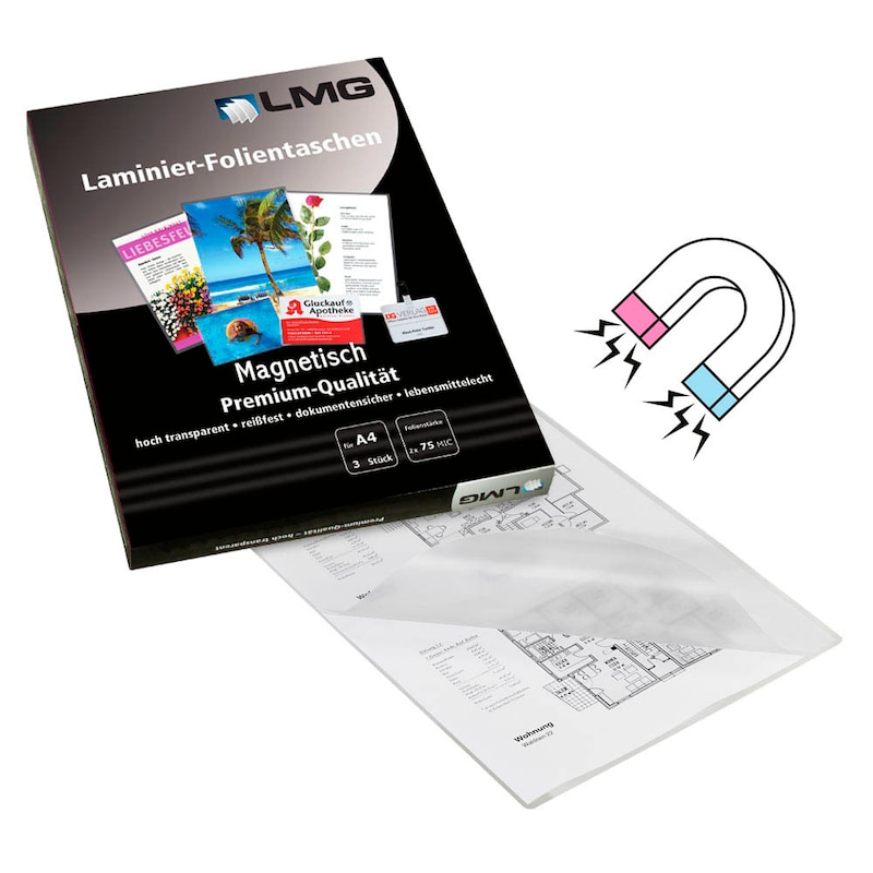 LMG Laminierfolien glänzend für A4 80 micron Universal-Lochung, 100 St. >> büroshop24 LMG Laminierfolien glänzend für A4 80 micron Universal-Lochung, 100 St. >> büroshop24
