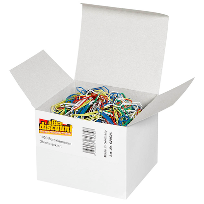 Artikelbild 4 für office discount Büroklammern farbsortiert lackiert, 1.000 St., Artikelnummer 620526