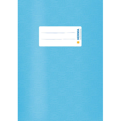 Artikelbild für HERMA Heftumschlag mit Baststruktur hellblau Kunststoff DIN A5, Artikelnummer 831903