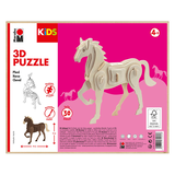 Artikelbild 1 für Marabu KiDS Pferd 3D-Puzzle, 30 (bemalbar) Teile, Artikelnummer 222747