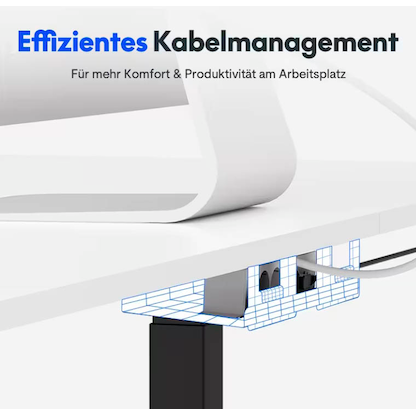 Artikelbild 7 für FlexiSpot E7L elektrisch höhenverstellbares Schreibtischgestell schwarz ohne Tischplatte, T-Fuß-Gestell schwarz 127,5 - 210,0 x 60,0 - 80,0 cm, Artikelnummer 445047