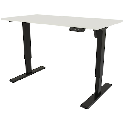 Artikelbild 8 für BISLEY E-StarterTech elektrisch höhenverstellbarer Schreibtisch weiß rechteckig, T-Fuß-Gestell schwarz 140,0 x 60,0 cm, Artikelnummer 412979