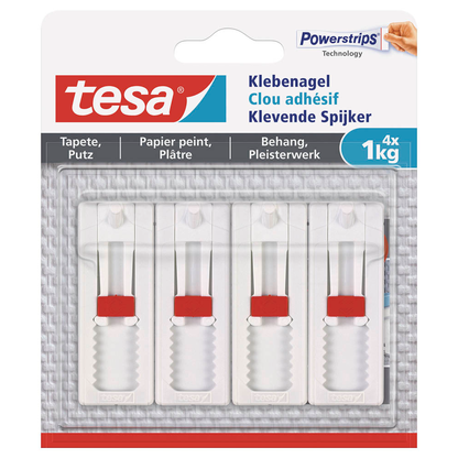 Artikelbild 12 für tesa Powerstrips Klebenägel für max. 1,0 kg 2,4 x 6,4 cm, 4 St., Artikelnummer 750584