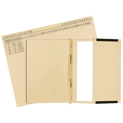 Artikelbild 2 für 25 Exacompta Hängehefter Exaflex Karton chamois 1 x Amtsheftung / kaufmännische Heftung, Artikelnummer 111346