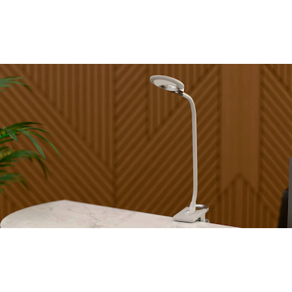 Artikelbild 4 für Hansa Swirl Schreibtischlampe weiß, silber 4 W mit Tischklemme, Artikelnummer 496147