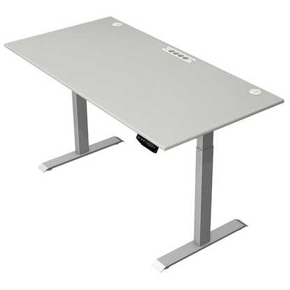 Artikelbild für Kerkmann Move 1 plus elektrisch höhenverstellbarer Schreibtisch lichtgrau rechteckig, T-Fuß-Gestell grau 160,0 x 80,0 cm, Artikelnummer 509996