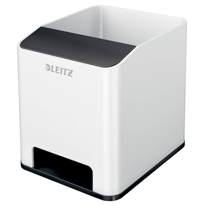 Artikelbild 2 für AKTION: LEITZ Stiftehalter WOW Duo Colour perlweiß/schwarz Polystyrol 2 Fächer 9,0 x 10,1 x 10,0 cm mit Prämie nach Registrierung, Artikelnummer 644298