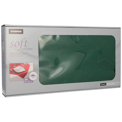 Artikelbild für 20 STARPAK Tischdecken soft selection dunkelgrün 80,0 x 80,0 cm, Artikelnummer 237194