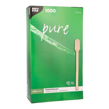 Artikelbild 2 für PAPSTAR Einweg-Rührstäbchen pure, Holz, 1.000 St., Artikelnummer 236549