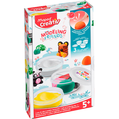 Artikelbild 4 für maped Knete MODELING FRIENDS farbsortiert, 3 Farben je 18,0 g, Artikelnummer 701823