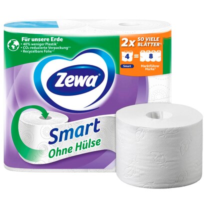 Artikelbild für Zewa Toilettenpapier Smart 3-lagig, 4 Rollen, Artikelnummer 179222