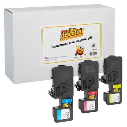 Artikelbild 2 für office discount cyan, magenta, gelb Toner kompatibel zu KYOCERA TK-5230C/M/Y, 3er-Set, Artikelnummer 663783