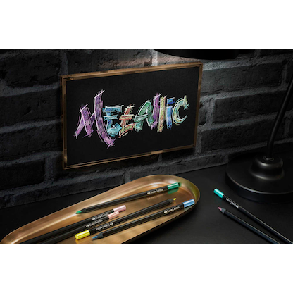 Artikelbild 5 für FABER-CASTELL Black Edition Metallic Buntstifte farbsortiert, 12 St., Artikelnummer 278006