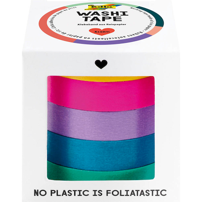 Artikelbild für folia Washi Tape UNI BASIC Deko-Klebeband matt 10,0 mm x 10,0 m 5 Rollen, Artikelnummer 479263