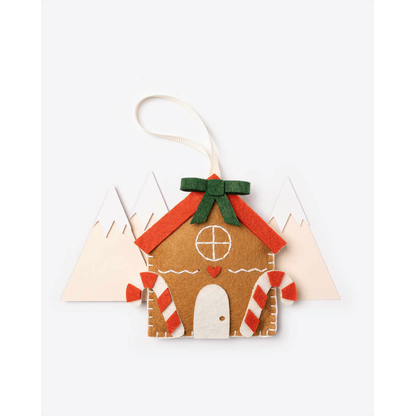 Artikelbild 2 für folia Nähset Mini Filzinies LEBKUCHENHAUS braun, Artikelnummer 692257