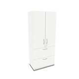 Artikelbild 1 für fm Aktenschrank Sidney, 4260429769865 weiß 2 Fachböden 80,0 x 44,2 x 186,9 cm, Artikelnummer 414047