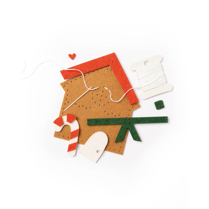 Artikelbild 3 für folia Nähset Mini Filzinies LEBKUCHENHAUS braun, Artikelnummer 692257