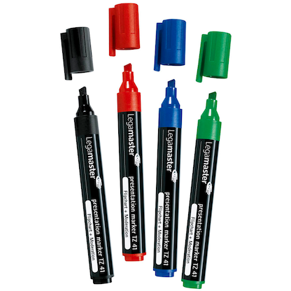 Artikelbild für Legamaster TZ 41 Flipchart-Marker farbsortiert 2,0 - 5,0 mm, 4 St., Artikelnummer 726323