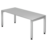 Artikelbild 1 für HAMMERBACHER JS19 höhenverstellbarer Schreibtisch lichtgrau rechteckig, 4-Fuß-Gestell silber 180,0 x 80,0 cm, Artikelnummer 863959