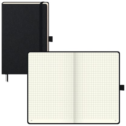 Artikelbild 14 für BRUNNEN Notizbuch KOMPAGNON ca. DIN A5 kariert, schwarz Hardcover 192, davon 16 zum Heraustrennen Seiten, Artikelnummer 457606
