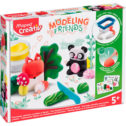 Artikelbild 2 für maped Knete MODELING FRIENDS farbsortiert, 5 Farben 4x 18,0 g und 1x 31,0 g & Zubehör, Artikelnummer 701811