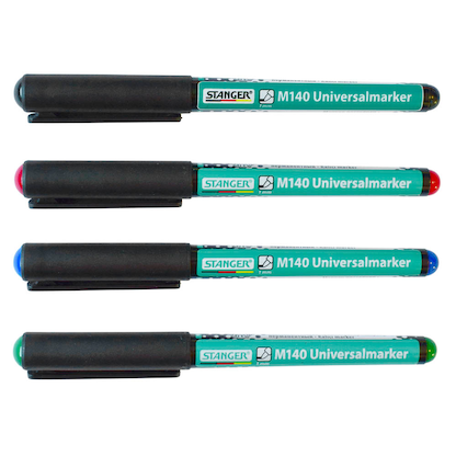 Artikelbild 3 für STANGER Universal M140 Permanentmarker farbsortiert 1,0 mm, 4 St., Artikelnummer 436657