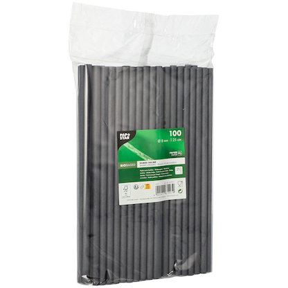 Artikelbild 2 für 100 PAPSTAR Strohhalme pure schwarz, Artikelnummer 131023