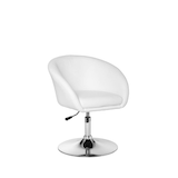 Artikelbild 1 für AMSTYLE Besuchersessel weiß silber Kunstleder, 1 St., Artikelnummer 624390