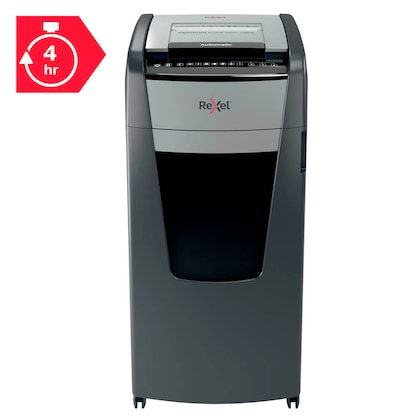 Artikelbild 7 für AKTION: Rexel Optimum AutoFeed+ 750X Aktenvernichter mit Partikelschnitt P-4, 4 x 28 mm, schwarz mit 130 Euro CashBack, Artikelnummer 429831