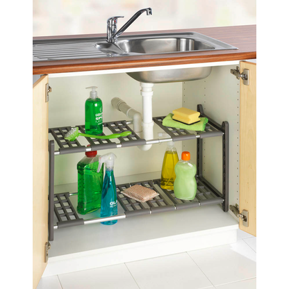 Artikelbild 2 für WENKO Teleskopregal Flexi grau 45,0 - 80,0 x 28,0 x 39,0 cm, Artikelnummer 532397