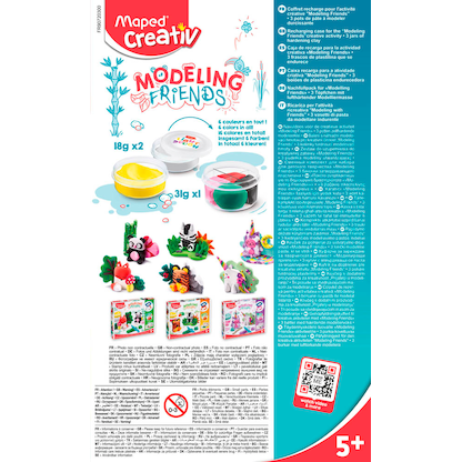 Artikelbild 2 für maped Knete MODELING FRIENDS farbsortiert, 3 Farben je 18,0 g, Artikelnummer 701823