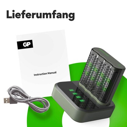 Artikelbild 4 für GP M452D 4-Port inkl. Dockingstation Akku-Schnellladegerät inkl. Akkus, Artikelnummer 255439