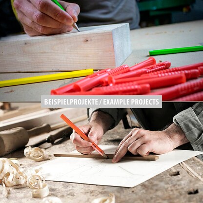 Artikelbild 5 für TOX Zimmermannsbleistift HB neonorange, 12 St., Artikelnummer 560344