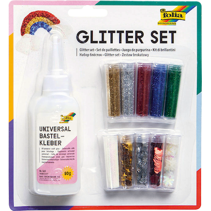 Artikelbild 12 für folia Bastelset Glitterset mehrfarbig, Artikelnummer 478893