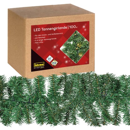 Artikelbild für Idena Tannengirlande 100er LED Lichterkette grün 5,0 m, Artikelnummer 761854